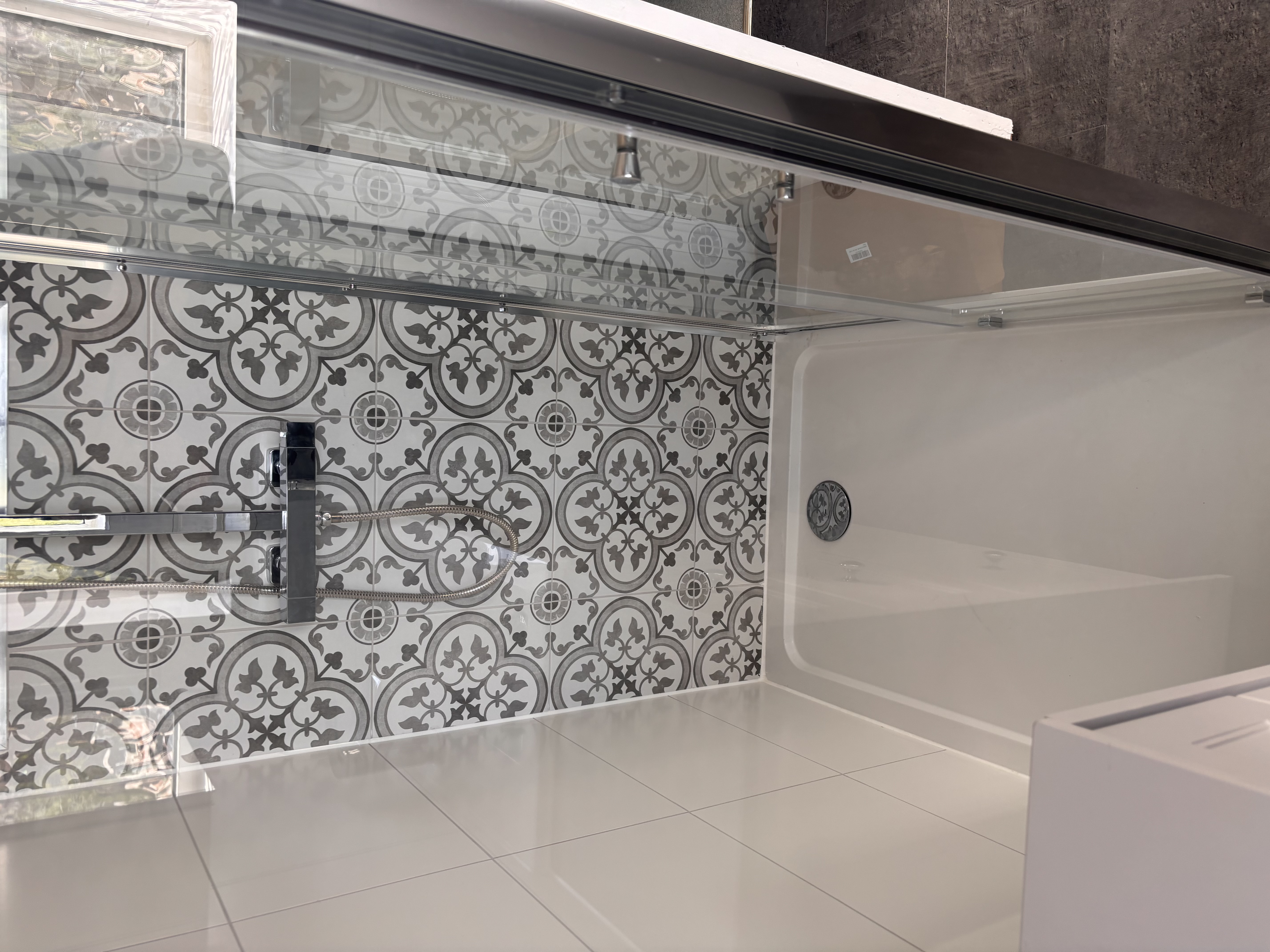 Clean shower valve finish